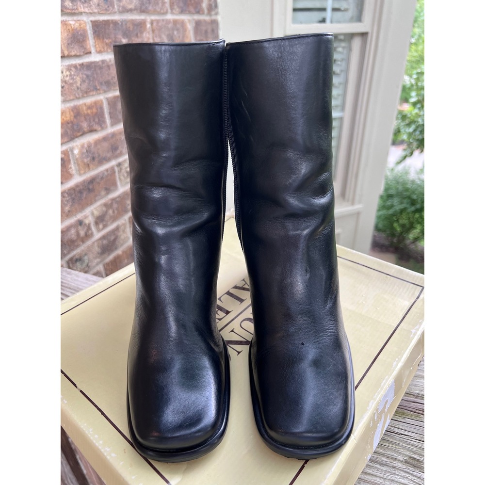 Bruno Valenti NIB Berty Boots Black made in Brazil Leather 9M Y2K 90's vintage